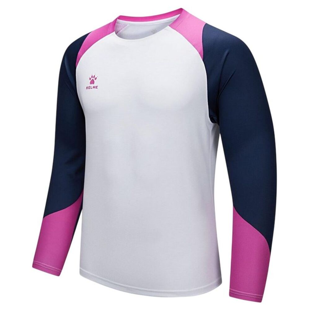 Kelme Womens/Ladies Colour Block Regular Long-Sleeved T-Shirt / White/Navy/Pink